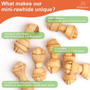 Mon2Sun Dog Rawhide Knot Bones Small Rawhide Bones Mini Dog Chews Chicken Flavour 2.5 Inch 60 Count For Puppy And Small Dogs