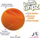 Nylabone Power Play Basketball B-Ball Gripz Fetch Toy, Squeaky Ball Chew Toy For Dogs, Medium (1 Count)