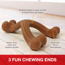 Nylabone Power Chew Ergonomic Hold & Chew Wishbone Chew Toy For Dogs, Indestructible Chew Toys For Aggressive Chewers, Bacon Flavor, Large - Up To 50 Lbs. (1 Count)