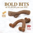 Nylabone Gourmet Style Strong Dog Chew Toy Bundle Bacon & Peanut Butter Small/Regular (2 Count)
