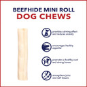 Pet Factory American Beefhide 3-3.5" Mini Rolls Dog Chew Treats - Natural Flavor, 14 Count/1 Pack