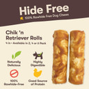 Pet 'N Shape Hide Free Chik 'N 4" Retriever Rolls, 6 Count 12.6 Oz - Rawhide Free Dog Treats - No Hide Alternative Chew Treat For All Life Stages