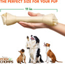 Pork Chomps Baked Pork Skin Dog Chew, 11-Inch Knot, 1 Count