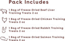 Pupford Freeze Dried Training Treats For Dogs & Puppies, 900+ Limited Ingredient Bites (Meat Bundle)