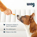 Amazon Brand  Wag Chewy Whole Muscle American Jerky Dog Treats  Chicken & Flaxseed (1 Lb), Grain Free