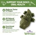 Whimzees By Wellness Alligator Natural Dental Chews For Dogs, Long Lasting Treats, Grain-Free, Freshens Breath, Medium Breed, 12 Count