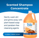 Pet-Ag Fresh N Clean Moisturizing Shampoo, Classic Fresh Scent (15:1 Concentrate) - 1 Gallon - Moisturizes With Vitamin E & Aloe Vera - Strengthens & Repairs Coats - Soap Free