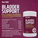 Pet Md Bladder Support Plus Cranberry For Dogs - Support Bladder Control & Urinary Tract Health - Help Relieve Dog Uti & Incontinence - Wild Yam Root & Cranberry Bladder Bites For Dogs - 60 Ct