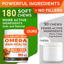 Strellalab Omega 3 For Dogs - (540Ct) Fish Oil Treats - Allergy & Itch Relief Skin&Coat Supplement - Dry Itchy Skin, Shedding, Hot Spots Treatment, Anti Itch - Pet Salmon Oil Chews - Chicken Flavor