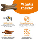 Zesty Paws Dental Bones - Fights Tartar & Plaque - Gum, Teeth & Bone Health - Cinnamon For Dog Breath - Immune, Joint, Gut, Skin & Coat Support - Omega 3 Epa & Dha And Calcium - Large Dogs - 8 Ctã¢Â