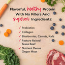 Iheartdogs Dog Food Topper - Freeze-Dried Raw Dog Food Seasoning - Grain Free Superfood Meal Mixer (Beef, 8 Ounce)