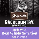 Merrick Backcountry Grain Free Dry Puppy Dog Food, Kibble With Freeze Dried Raw Pieces, Chicken Recipe - 4.0 Lb. Bag