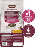 Rachael Ray Nutrish Peak Natural Dry Dog Food With Added Vitamins, Minerals & Taurine, Open Prairie Recipe With Beef, Venison & Lamb, 4 Pounds, Grain Free (Packaging May Vary)
