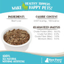 Raw Paws BOOST Freeze-Dried Beef Liver Pet Food Topper (2.8 oz)  Made in USA | Single-Ingredient Topper | Great for Picky Eaters | Dog & Cat Gravy or Sprinkle Enhancer