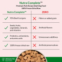 Ultimate Pet Nutrition Nutra Complete, 100% Freeze Dried Veterinarian Formulated Raw Dog Food With Antioxidants Prebiotics And Amino Acids, (1 Pound, Beef)