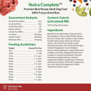 Ultimate Pet Nutrition Nutra Complete, 100% Freeze Dried Veterinarian Formulated Raw Dog Food With Antioxidants Prebiotics And Amino Acids, (1 Pound, Beef)