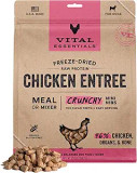 Vital Essentials Freeze Dried Raw Dog Food, Chicken Mini Nibs Entree, 25 Oz
