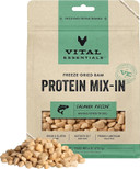 Vital Essentials Freeze Dried Raw Protein Mix-In Dog Food Topper, Salmon Mini Nibs Topper For Dogs, 6 Oz