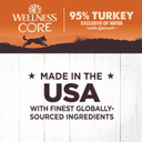 Wellness Core 95% Natural Wet Grain Free Canned Dog Food, Turkey & Spinach,12.5-Ounce Can (Pack Of 12)