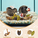 Katumo Fish Tank Decorations, 17 Pcs Aquarium Decors Natural Nutshell Cave Small Coral Driftwoods For Aquatic Pets Fish Tank Ornaments Reptile Decors