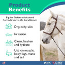 Zymox Equine Defense Advanced Formula Leave-On Conditioner, 12Oz.  Horse Coat Care: Detangles, Soothes, & Moisturizes Skin, Mane & Tail