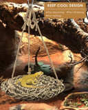 Katumo Reptile Hammock Hermit Crab Climbing Toy Bearded Dragon Lounger Lizard Terrarium Grass Hammock For Lizard Chameleon Gecko Hermit Crab Snake Hamster Parrot Small Pets