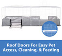 Kaytee Open Living Pet Rabbit Or Guinea Pig Habitat Rooftop Add-On 60" X 30"