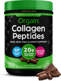 Orgain Hydrolyzed Collagen Peptides Powder For Women & Men, Chocolate, 20G Grass Fed Collagen - Hair, Skin, Nail, & Joint Support Supplement, Paleo & Keto, Non-Gmo, Type I And Iii, 1Lb