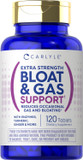 Carlyle Bloat & Gas Support For Men & Women | 120 Tablets | Extra Strength Pills | Supplement With Enzymes, Turmeric, Ginger & More | Non-Gmo & Vegetarian Formula Carlyle Bloat & Gas Support For Men & Women | 120 Tablets | Extra Strength Pills | Supplement With Enzymes, Turmeric, Ginger & More | Non-Gmo & Vegetarian Formula