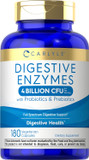Carlyle Digestive Enzymes | With Probiotics & Prebiotics | 180 Capsules | Non-Gmo And Gluten Free Supplement For Men & Women
