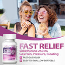 Healtha2Zã¢Â® Gas Relief Simethicone 250Mg | Maximum Strength | Fast Gas Relief | Relieve Symptoms Naturally (200 Softgels (Pack Of 1))