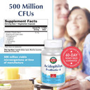 Kal Acidophilus Probiotic-4, 500 Million Cfus, Four Probiotic Strains, Probiotics For Women And Men, Freeze Dried, L. Acidophilus, L. Bulgaricus, S. Thermophilus, B. Bifidum, 100 Servings, 100 Vegcaps