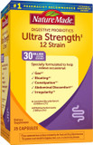 Nature Made Ultra Strength 12 Strain Digestive Probiotics, Probiotics For Women And Men, 25 Probiotic Capsules, 25 Day Supply