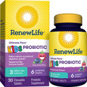 Renew Life Kids Probiotic Gummies, Supports Digestive & Immune Health, Prebiotics & Probiotics, Raspberry, 30 Gummies