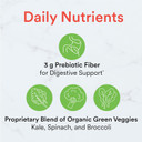 Smartypants Kids Fiber & Veggies: Prebiotic Fiber Gummies For Kids, Fiber Supplement With Inulin, Organic Green Veggie Blend, Vegan, Gluten Free, Mixed Berry Flavor, 60 Count (30 Day Supply)