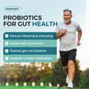 Probiotics For Men, Probiotics And Prebiotics For Digestive Health, 90 Tablets, 60 Billion Cfus For Immune And Gut Health, 10 Strains, Hypoallergenic Probiotics, Shelf Stable, Gluten & Soy Free