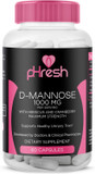Phresh D-Mannose With Cranberry Capsules For Women And Men, Maximum Strength 1000 Mg Per Serving - Supports: Urinary Tract Health - Made In The Usa