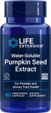 Life Extension Water-Soluble Pumpkin Seed Extract, Promotes Prostate & Urinary Tract Health, Bladder Health Support, Men, Women, Gluten-Free, Non-Gmo, Vegetarian, 60 Capsules