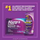 Allegra Adult 24Hr Non-Drowsy Antihistamine, 32 Gelcaps, Fast-Acting Allergy Symptom Relief, 180 Mg