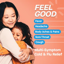 Genexa Kids' Multi-Symptom Cold & Flu Children'S Liquid Pain, Fever And Cough Medicine |Pain, Fever And Cough Syrup For Kids 4-11 | Delicious Organic Blueberry Flavor | 4 Fluid Ounces