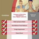 Goodsense Nighttime Cold And Flu Liquid Medicine, 6 Hour Relief Of Fever, Sore Throat, Sneezing, Runny Nose, Cough And Aches, Cherry Flavor, 12 Fl Oz