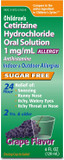 Taro Children'S Cetirizine Oral Solution Syrup Allergy Relief For Sneezing, Runny Nose, Itchy, Watery Eyes Grape Flavor | 2 Yrs. & Older