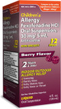 Taro Children'S 12Hr Allergy Relief Non-Drowsy Antihistamine Liquid, Berry Flavor, Alcohol-Free, Dye-Free & Sugar Free, Fexofenadine Hcl (4 Oz)