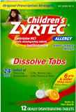 Zyrtec Children'S 24 Hour Dissolving Allergy Relief Tablets With 10 Mg Children'S Cetirizine Hydrochloride, Citrus Flavored Dissolvable Allergy Tablets With Antihistamine For Kids, 12 Ct