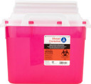 Dynarex Sharps Container, Provides A Safe Disposal Of Medical Waste And Needles, Non-Sterile & Latex-Free, 5.4 Quarts, Made With Thermoplastic, Red With A Transparent Lid, 1 Dynarex Sharps Container