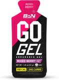 Bare Performance Nutrition, Bpn Go Gel Endurance Gel, Vegan + Gluten Free Running Gel With 24G Of Carbohydrates & 100 Calories Per Gel Pack, 10 Single-Serving Gel Packs, Mixed Berry
