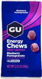 Gu Energy Chews, Blueberry Pomegranate Energy Gummies With Electrolytes, Vegan, Gluten-Free, Kosher, And Dairy-Free On-The-Go Energy For Any Workout, 12 Bags (24 Servings Total)