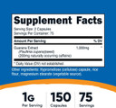 Nutricost Guarana 1000Mg Serving, 150 Vegetarian Capsules - Natural Herbal Brazilian Caffeine Energizer Supplement