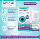 Optase Comfort Dry Eye Spray - Eye Spray For Dry Eyes - Preservative Free Artificial Tears Eye Drops Alternative - Dry Eye Drops In A Convenient Spray - Multi-Use Bottle, Contact Lens Safe - .58 Fl Oz