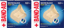 Band-Aid Brand Water Block Flex Large Adhesive Pads, 100% Waterproof Bandage Pads For First-Aid Care Of Minor Cuts, Scrapes & Wounds, Ultra-Flexible Design, Sterile, Large, 2 X 6 Ct